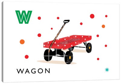 W Is For Wagon Canvas Art Print - Letter W