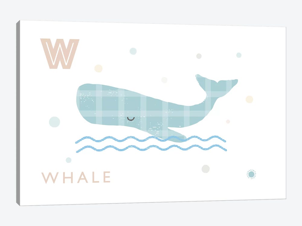 Whale by PaperPaintPixels 1-piece Art Print