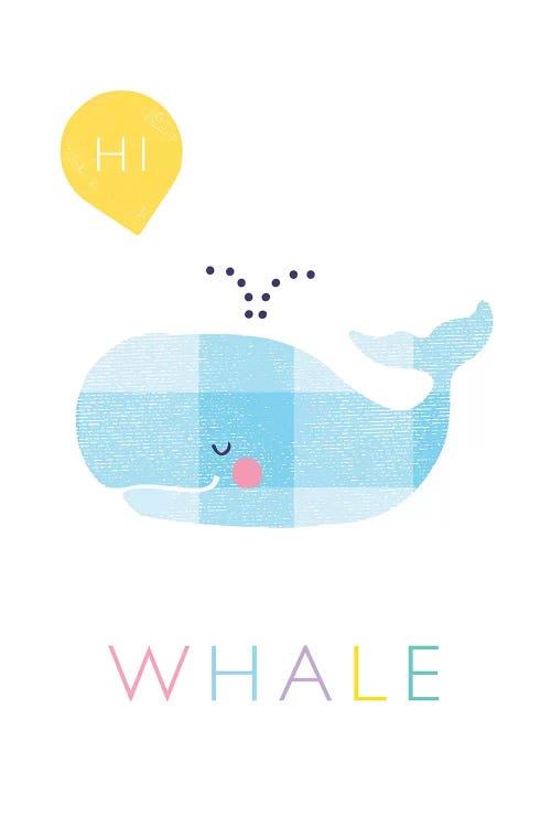 W Is For Whale by PaperPaintPixels wall art