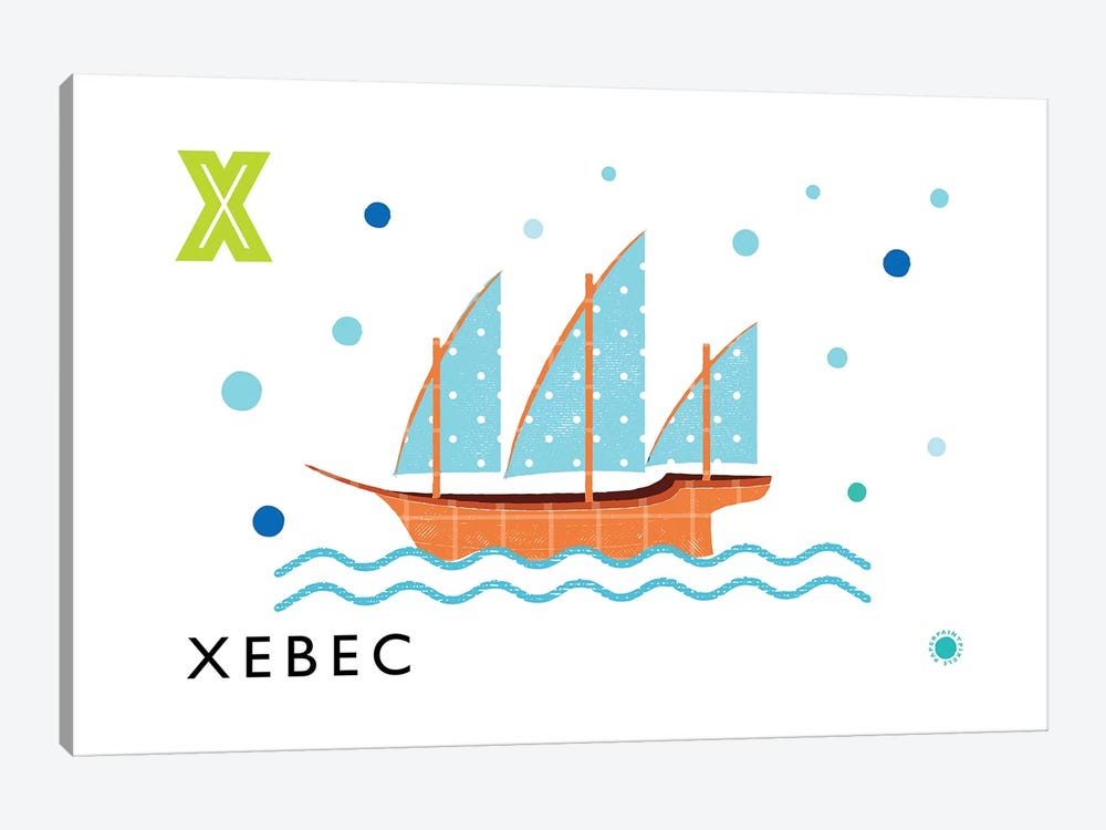 X Is For Xebec by PaperPaintPixels 1-piece Canvas Artwork