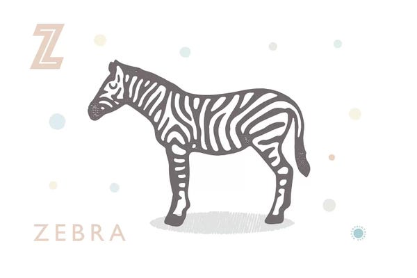 The Letter Z: Zebra by PaperPaintPixels
