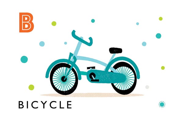 The Letter B: B Is For Bicycle by PaperPaintPixels
