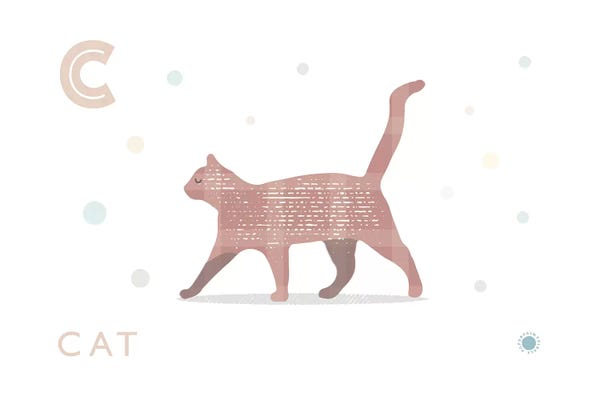 The Letter C: Cat by PaperPaintPixels