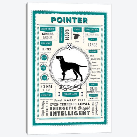 Pointer Infographic Blue Canvas Print #PPX246} by PaperPaintPixels Art Print