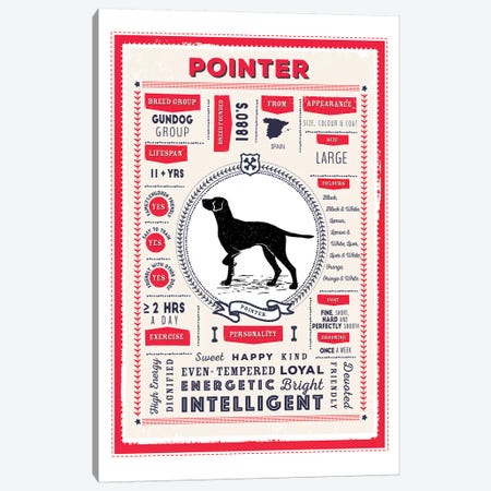 Pointer Infographic Red Canvas Print #PPX247} by PaperPaintPixels Art Print