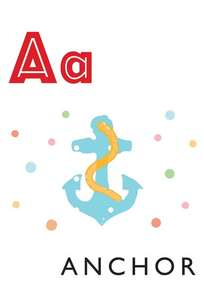 The Letter A: Illustrated Alphabet Flash Cards - A by PaperPaintPixels