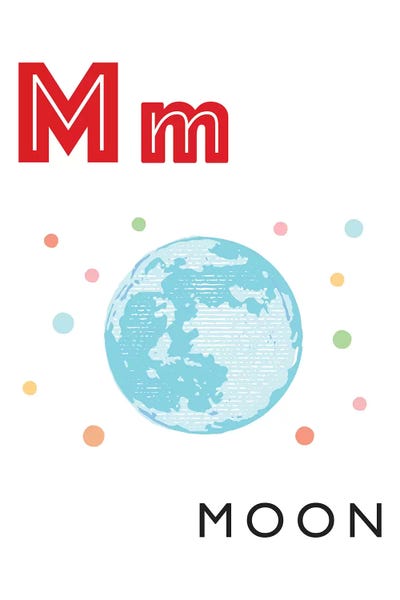 The Letter M: Illustrated Alphabet Flash Cards - M by PaperPaintPixels