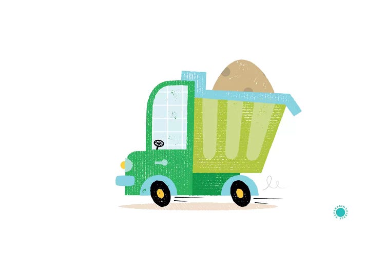 Dumper Truck by PaperPaintPixels wall art