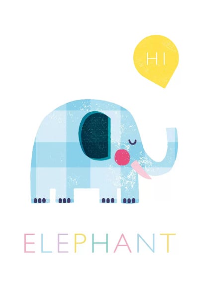 Elephant by PaperPaintPixels acrylic art print
