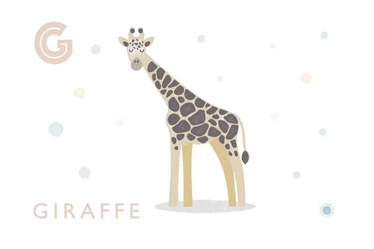 Giraffe by PaperPaintPixels wall art