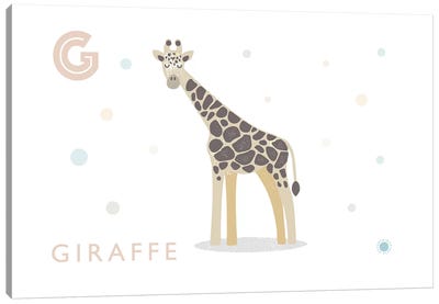 Giraffe Canvas Art Print - Letter G