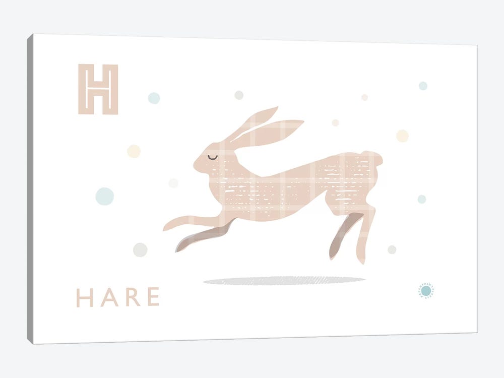 Hare by PaperPaintPixels 1-piece Canvas Wall Art