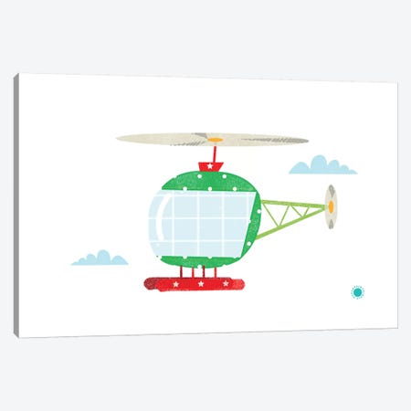 Helicopter Canvas Print #PPX43} by PaperPaintPixels Canvas Art