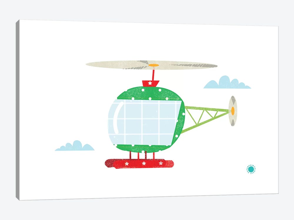 Helicopter by PaperPaintPixels 1-piece Canvas Print