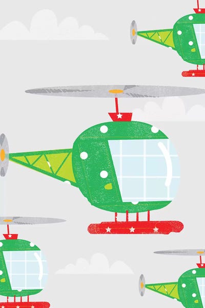 In The Air Helicopters by PaperPaintPixels canvas print