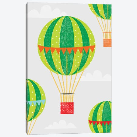 In The Air Hot Air Balloons Canvas Print #PPX49} by PaperPaintPixels Canvas Wall Art