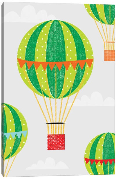 In The Air Hot Air Balloons Canvas Art Print - PaperPaintPixels