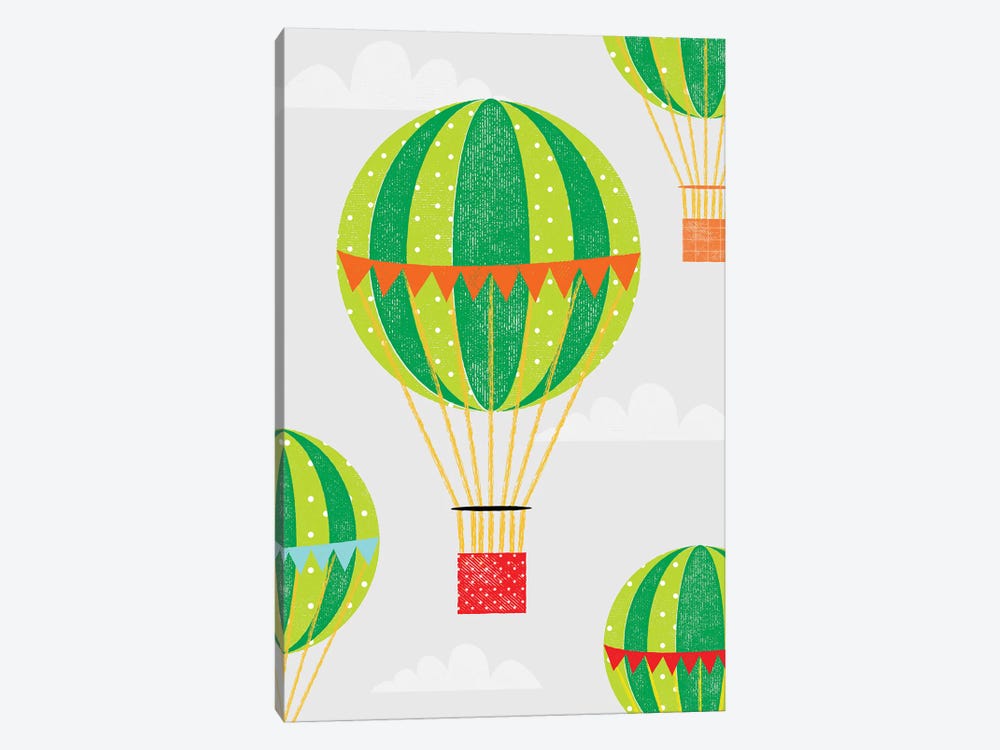 In The Air Hot Air Balloons by PaperPaintPixels 1-piece Art Print