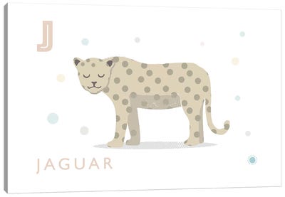 Jaguar Canvas Art Print - Letter J