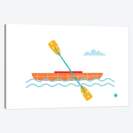 Kayak Canvas Print #PPX55} by PaperPaintPixels Canvas Art