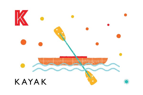 The Letter K: K Is For Kayak by PaperPaintPixels