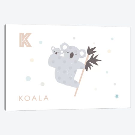 Koala Canvas Print #PPX57} by PaperPaintPixels Canvas Artwork