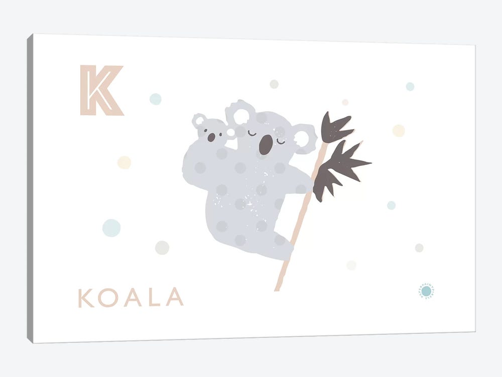 Koala by PaperPaintPixels 1-piece Canvas Artwork