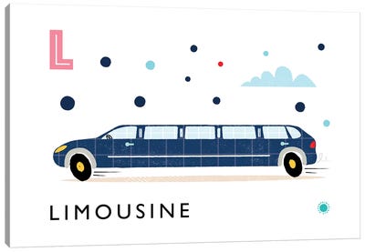 L Is For Limousine Canvas Art Print - PaperPaintPixels