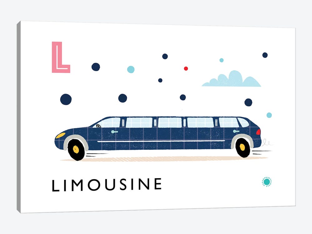 L Is For Limousine by PaperPaintPixels 1-piece Canvas Artwork