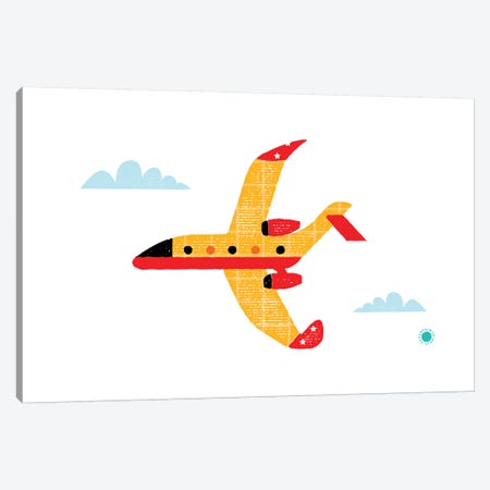 Airplane Canvas Print #PPX5} by PaperPaintPixels Canvas Art