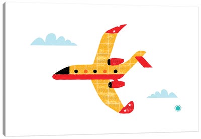 Airplane Canvas Art Print - PaperPaintPixels