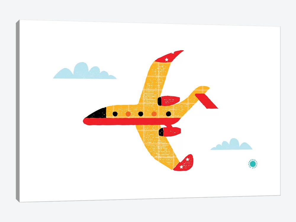 Airplane by PaperPaintPixels 1-piece Canvas Print