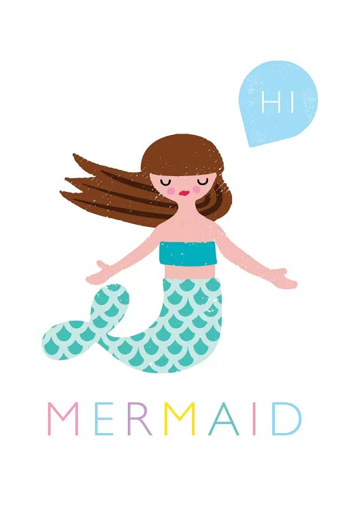 Mermaid by PaperPaintPixels wall art