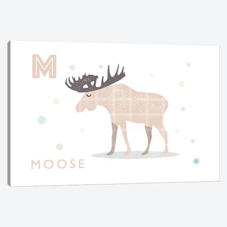 Moose Canvas Print #PPX63} by PaperPaintPixels Canvas Art