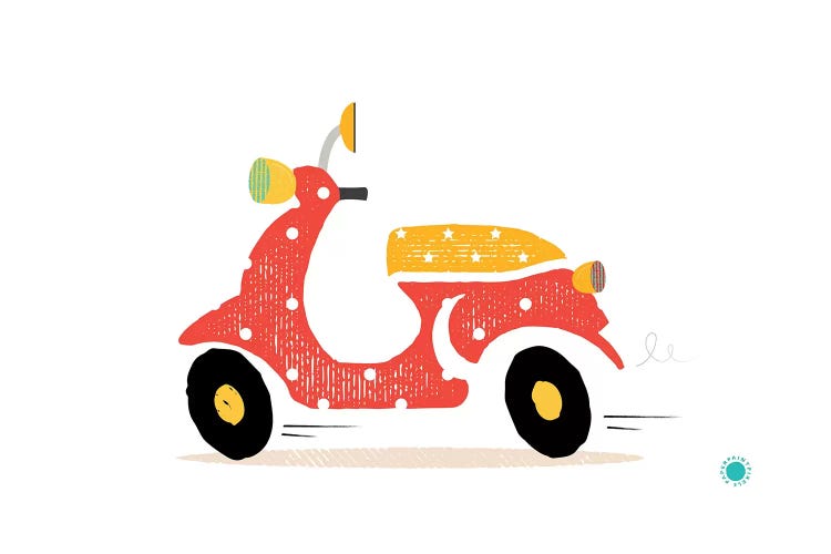Motorcycle by PaperPaintPixels wall art