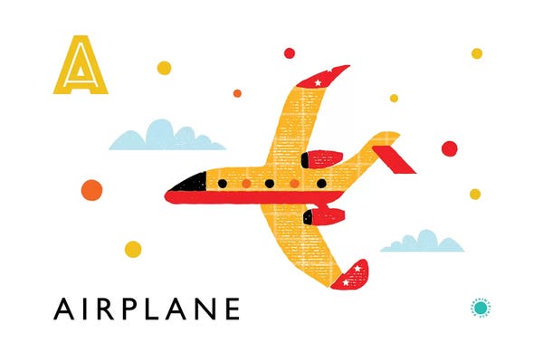 The Letter A: A Is For Airplane by PaperPaintPixels
