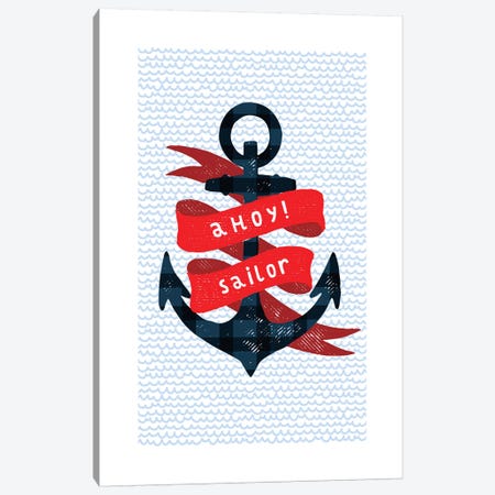 Nautical Anchor Canvas Print #PPX70} by PaperPaintPixels Canvas Art Print