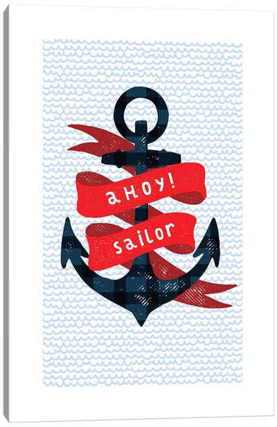 Nautical Anchor Canvas Art Print - PaperPaintPixels