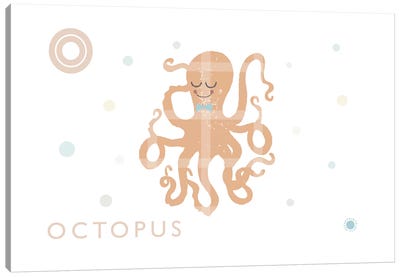 Octopus Canvas Art Print - Letter O