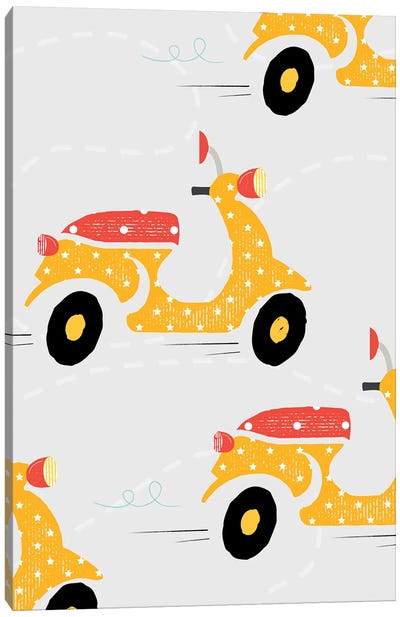 On The Road Motorcycles Canvas Art Print - PaperPaintPixels
