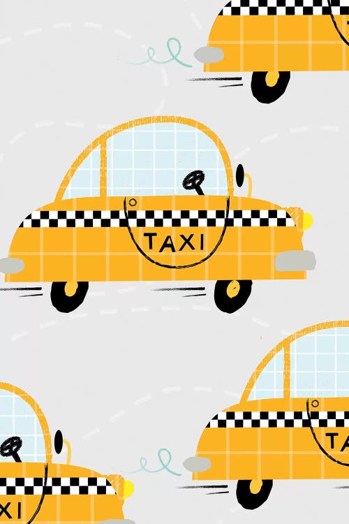 On The Road Taxis by PaperPaintPixels wall art