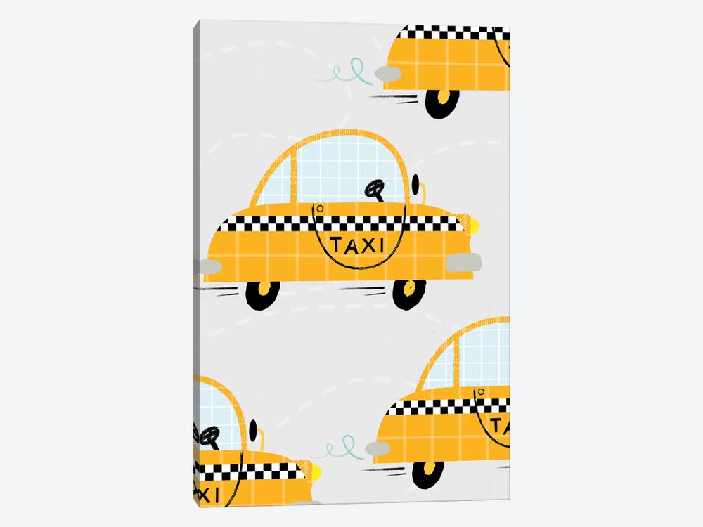 On The Road Taxis by PaperPaintPixels 1-piece Canvas Art
