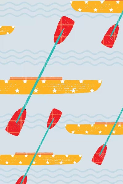 Nautical Décor: On The Water Kayaks by PaperPaintPixels