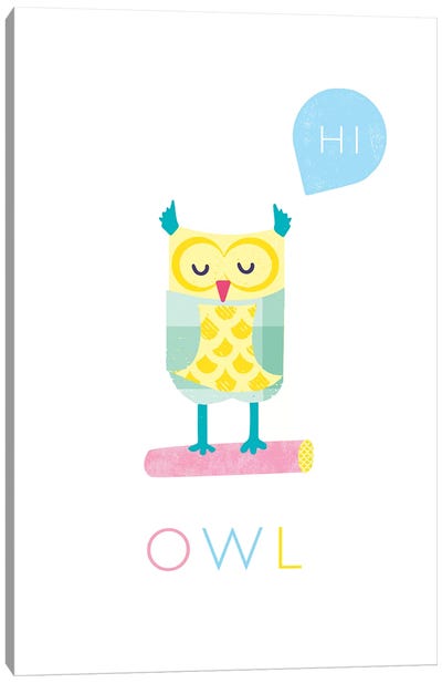Owl Canvas Art Print - PaperPaintPixels