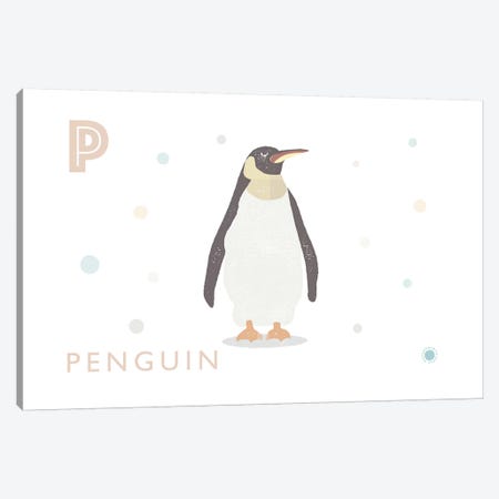 Penguin Canvas Print #PPX89} by PaperPaintPixels Canvas Artwork