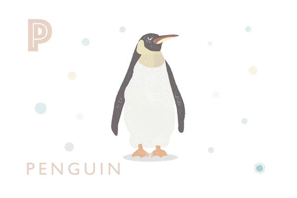 The Letter P: Penguin by PaperPaintPixels