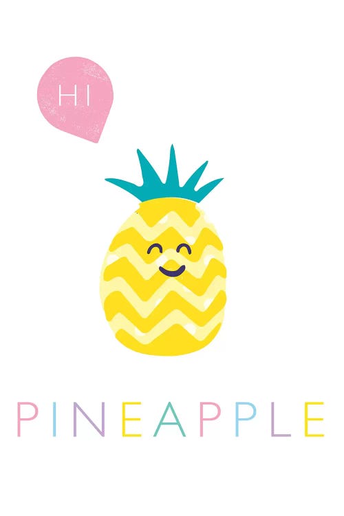 Pineapple by PaperPaintPixels wall art