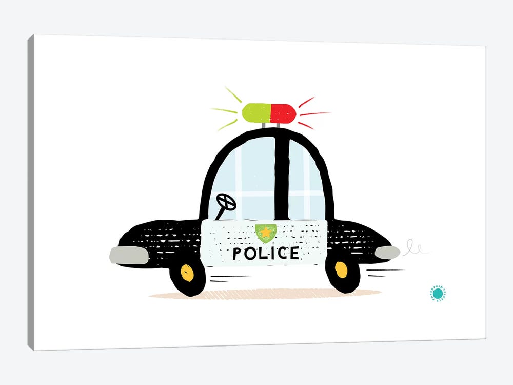 Police Car Canvas Wall Art By Paperpaintpixels Icanvas - Police Wall Decor Car