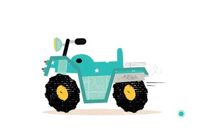 Quad Bike by PaperPaintPixels canvas print