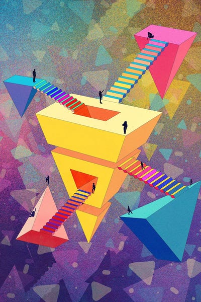 Psychedelic: Abstract Pyramid by Patrick Quirke